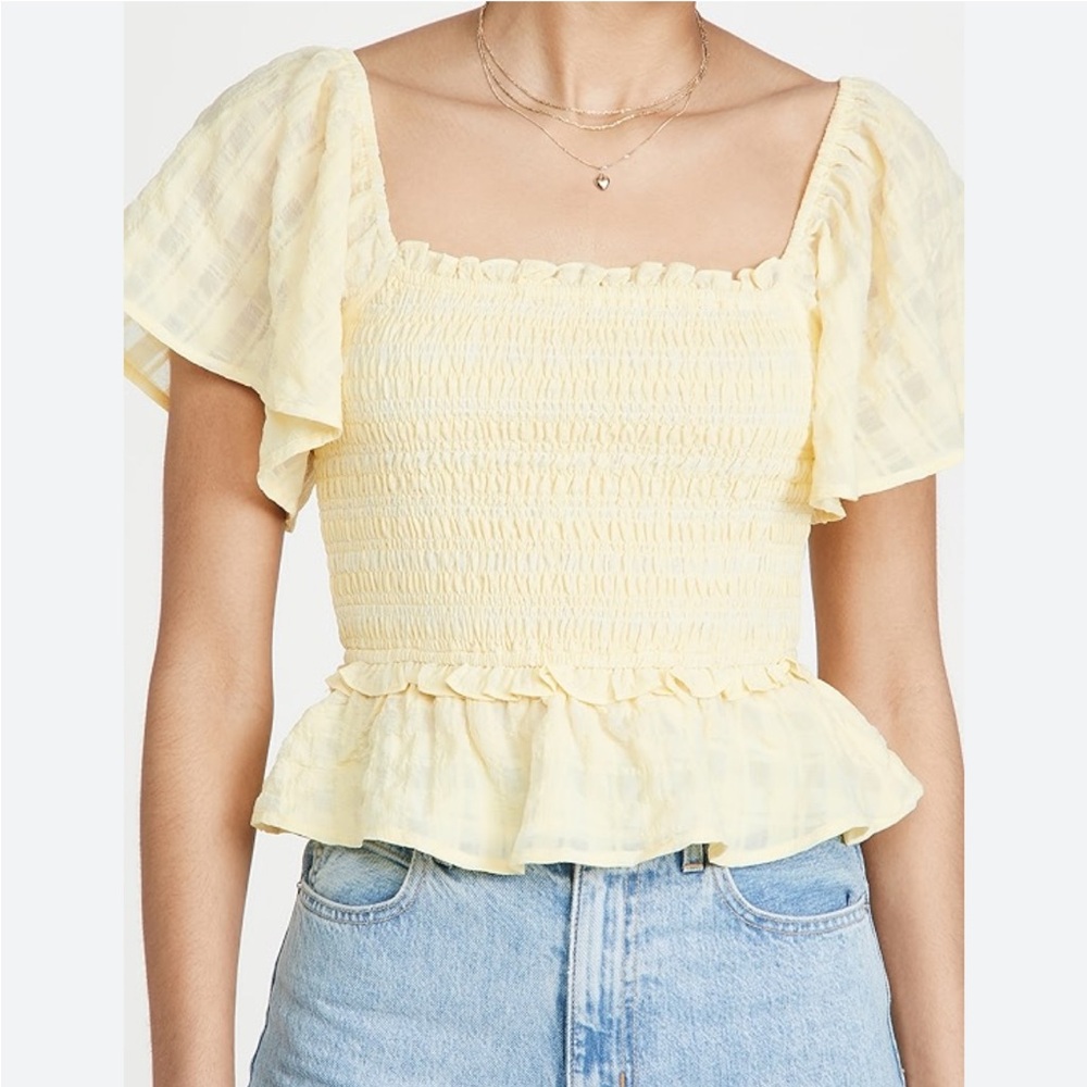 Astr The Label Flutter Sleeve Blouse Small - image 1